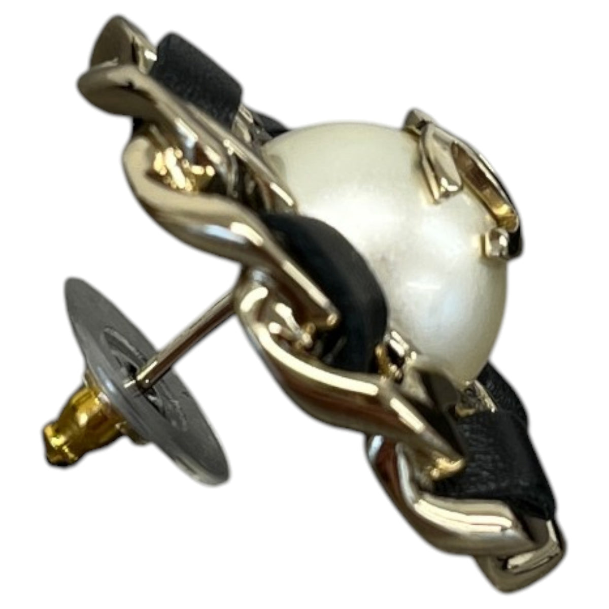Women's CC Pearl Earrings Black - Photo 8