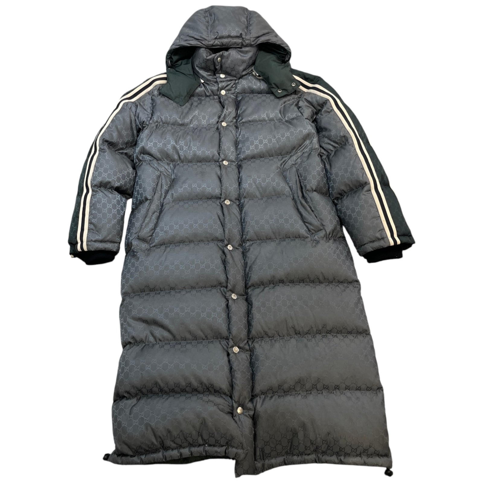 Men's Gg Jacquard Down Jacket Grey Size IT 44 / XS - Photo 1