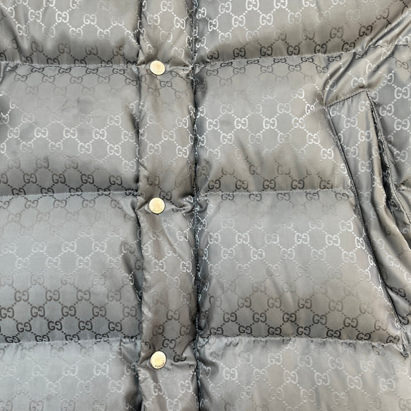 Men's Gg Jacquard Down Jacket Grey Size IT 44 / XS