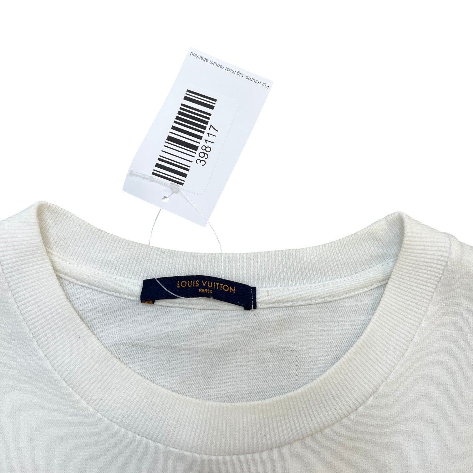 Men's Embroidered Logo T-Shirt White Size L - Photo 6