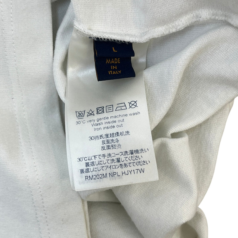 Men's Embroidered Logo T-Shirt White Size L