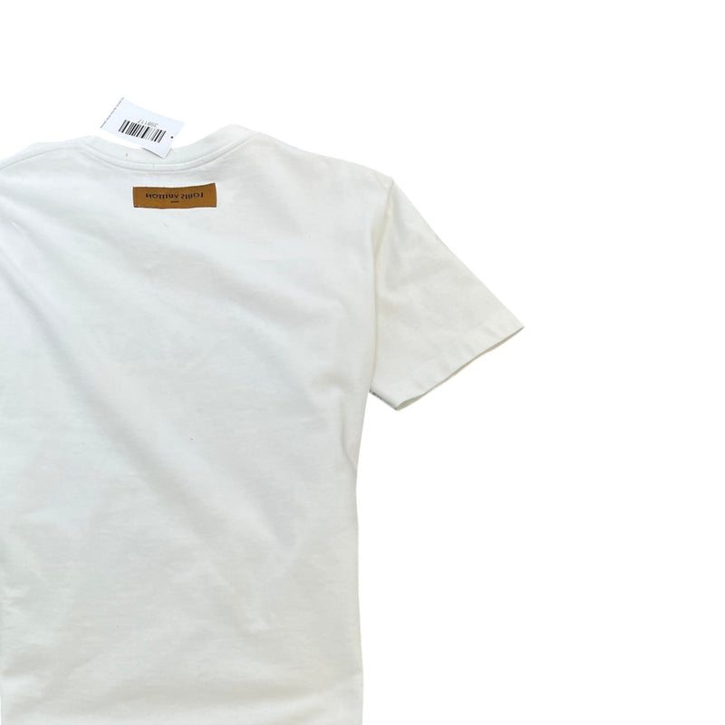 Men's Embroidered Logo T-Shirt White Size L