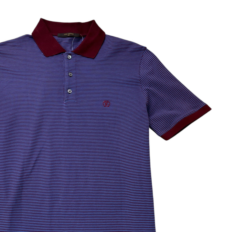 Men's Fil A Fil Striped Polo Shirt Multi-Coloured Size XL