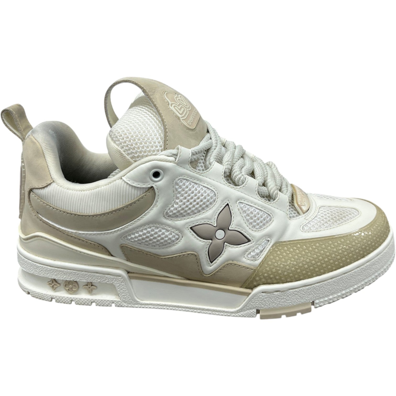 Men's Lv Skate Low Trainers Beige Size EU 42 / UK 8 - Photo 1