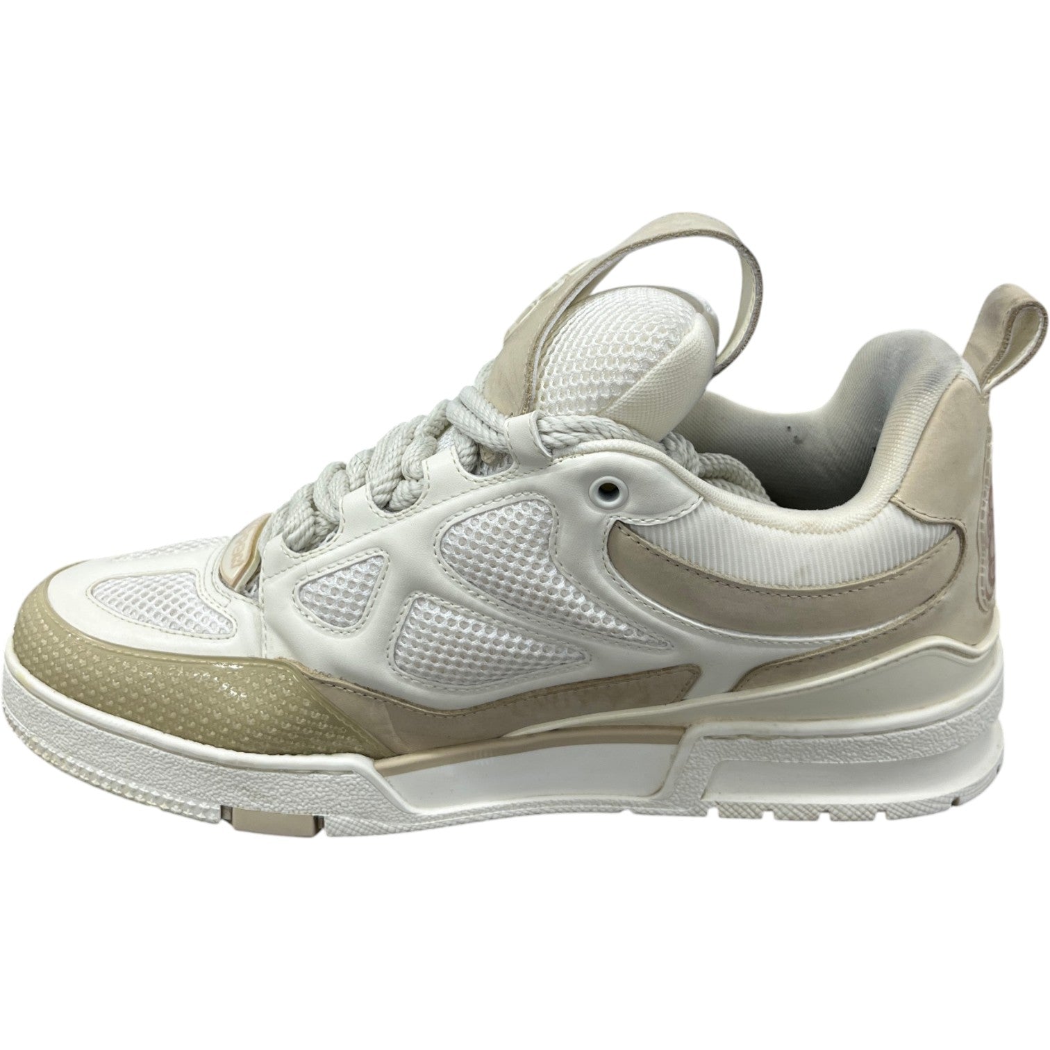 Men's Lv Skate Low Trainers Beige Size EU 42 / UK 8 - Photo 3