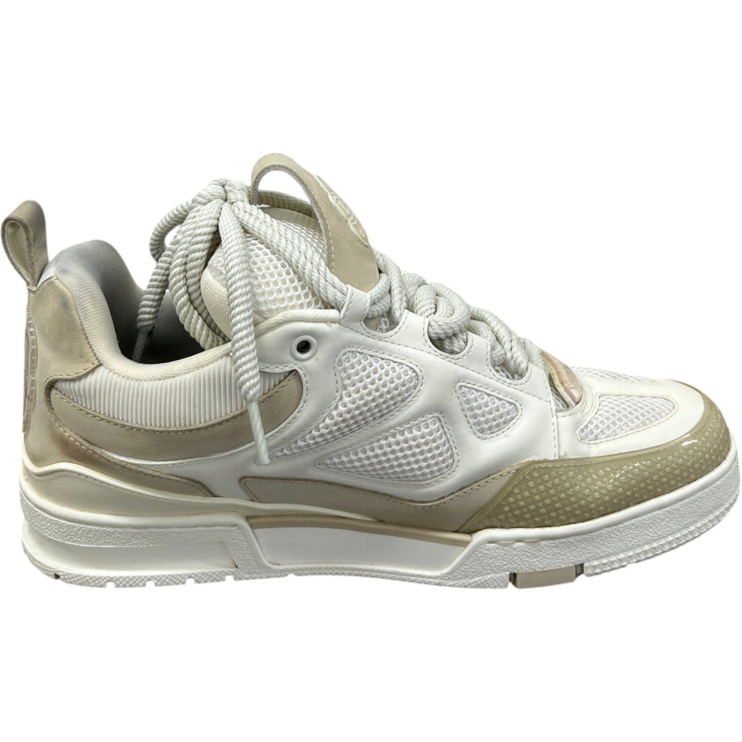 Men's Lv Skate Low Trainers Beige Size EU 42 / UK 8 - Photo 4