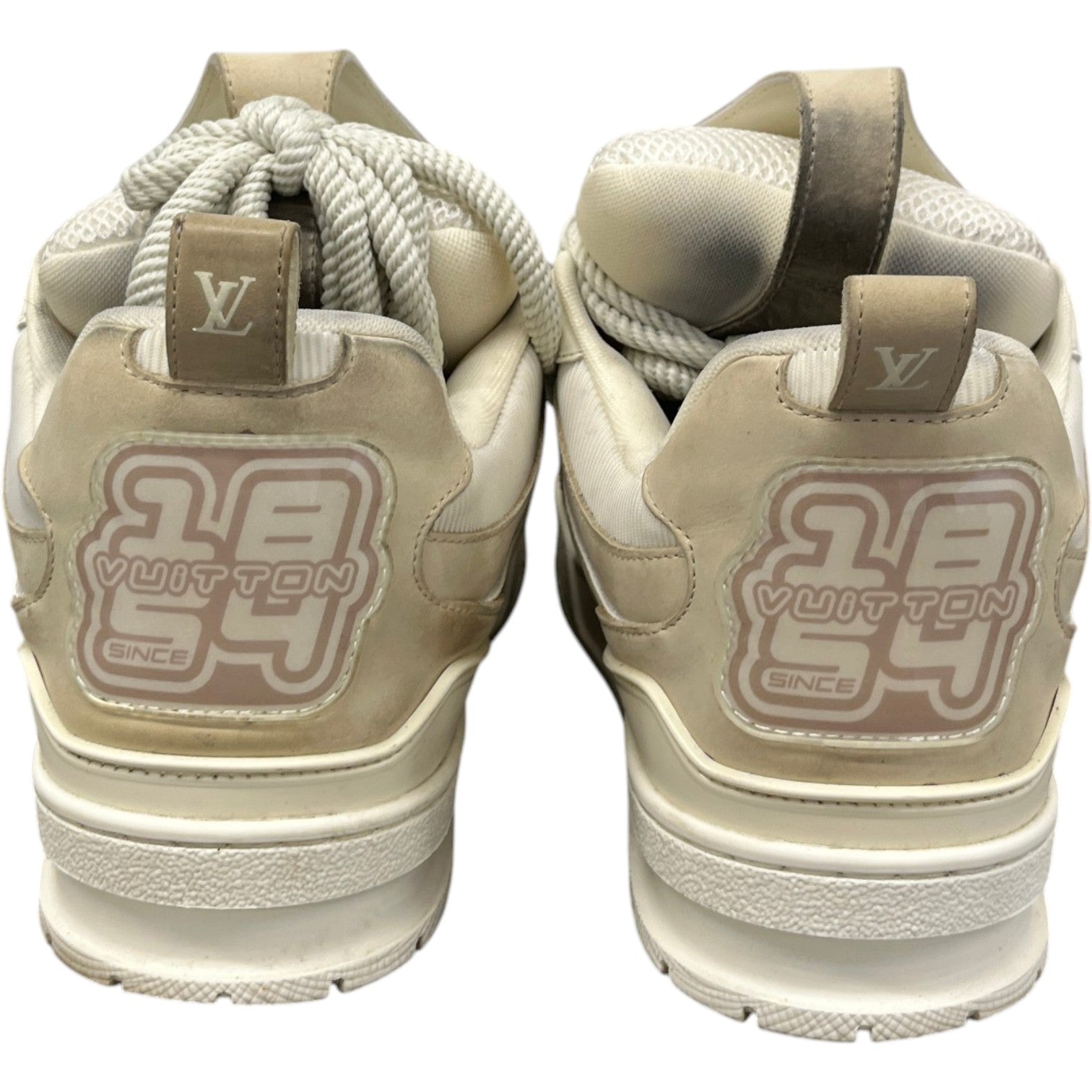 Men's Lv Skate Low Trainers Beige Size EU 42 / UK 8 - Photo 6