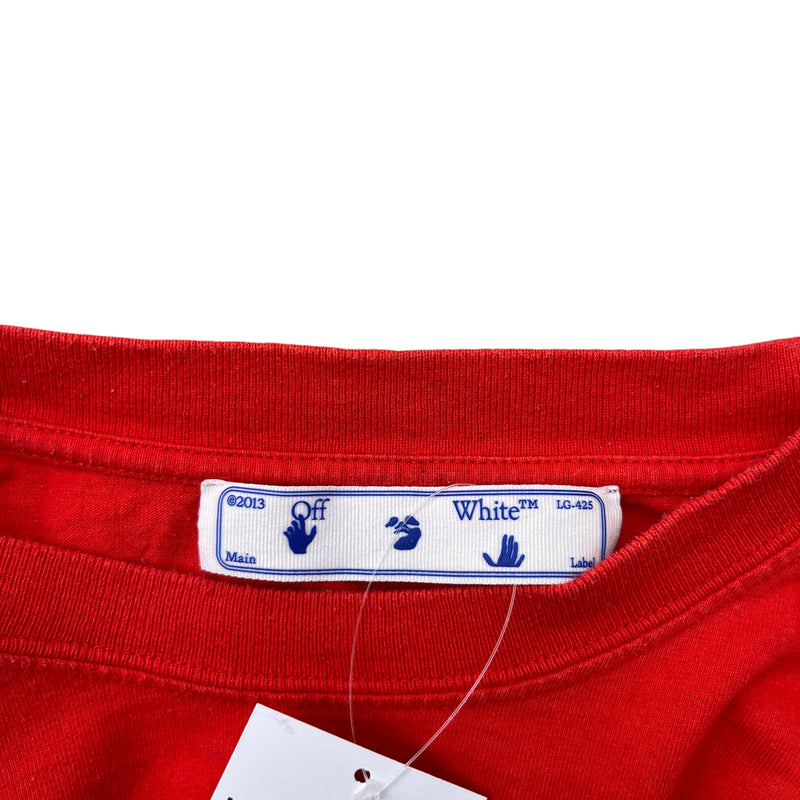 Men's Embroidered Logo T-Shirt Red Size M