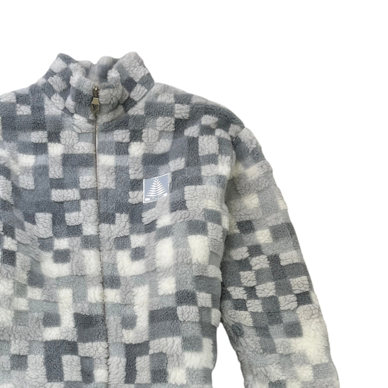 Men's Damoflage Snow Fleece Blouson Jacket Grey Size M