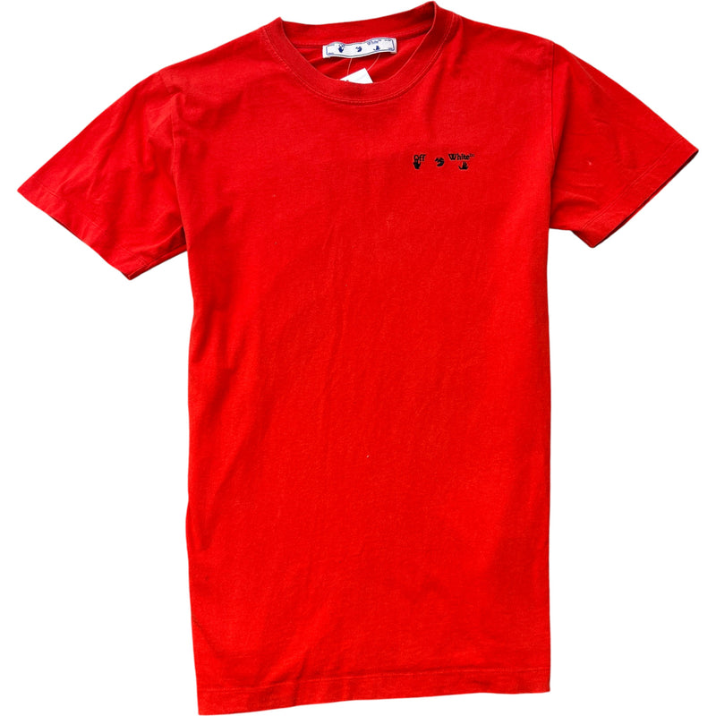 Men's Embroidered Logo T-Shirt Red Size M