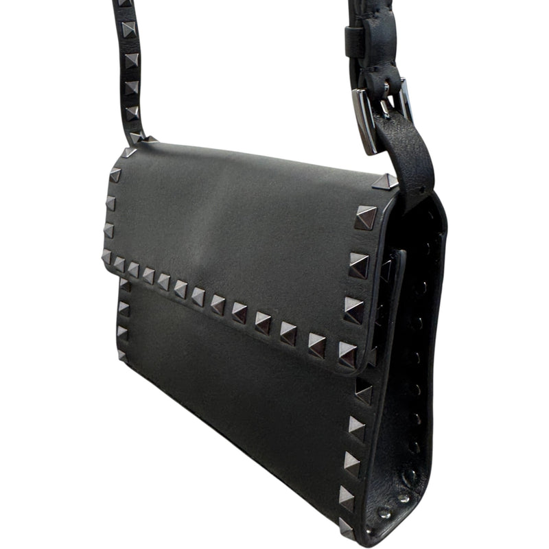 Women's Rockstud Crossbody Bag Black