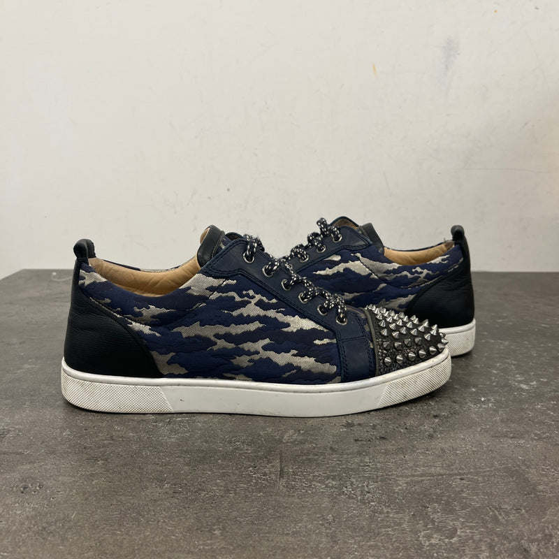 Men's Junior Spikes Camo Low Trainers Navy Size UK 10.5 / EU 44.5