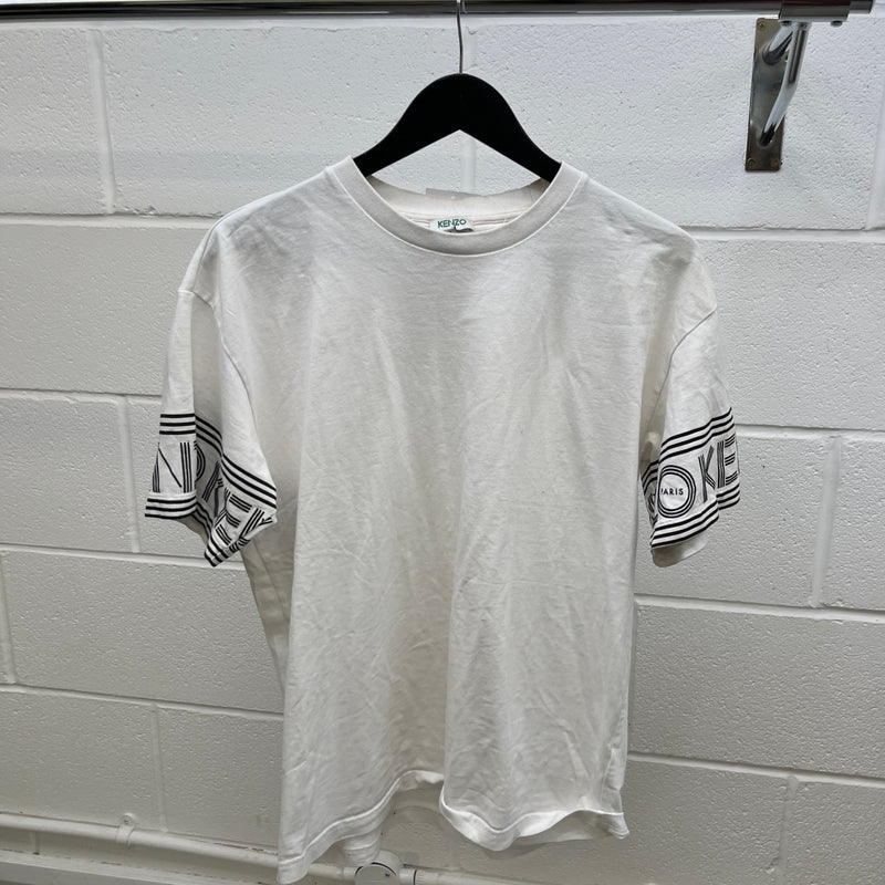 Men's Logo Print T-Shirt White Size M