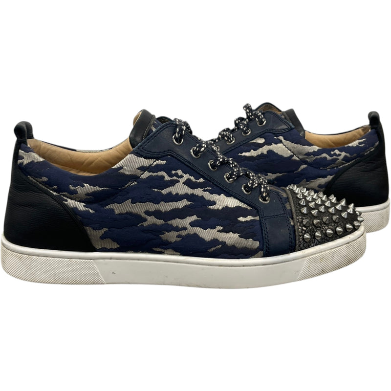 Men's Junior Spikes Camo Low Trainers Navy Size UK 10.5 / EU 44.5