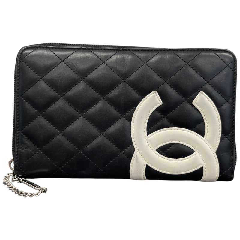 Women's Quilted Cambon CC Logo Purse Black