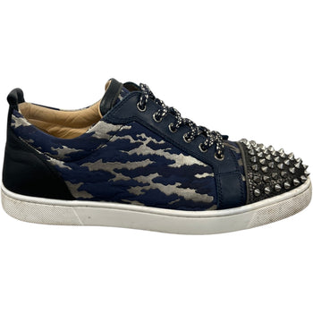 Men's Junior Spikes Camo Low Trainers Navy Size UK 10.5 / EU 44.5