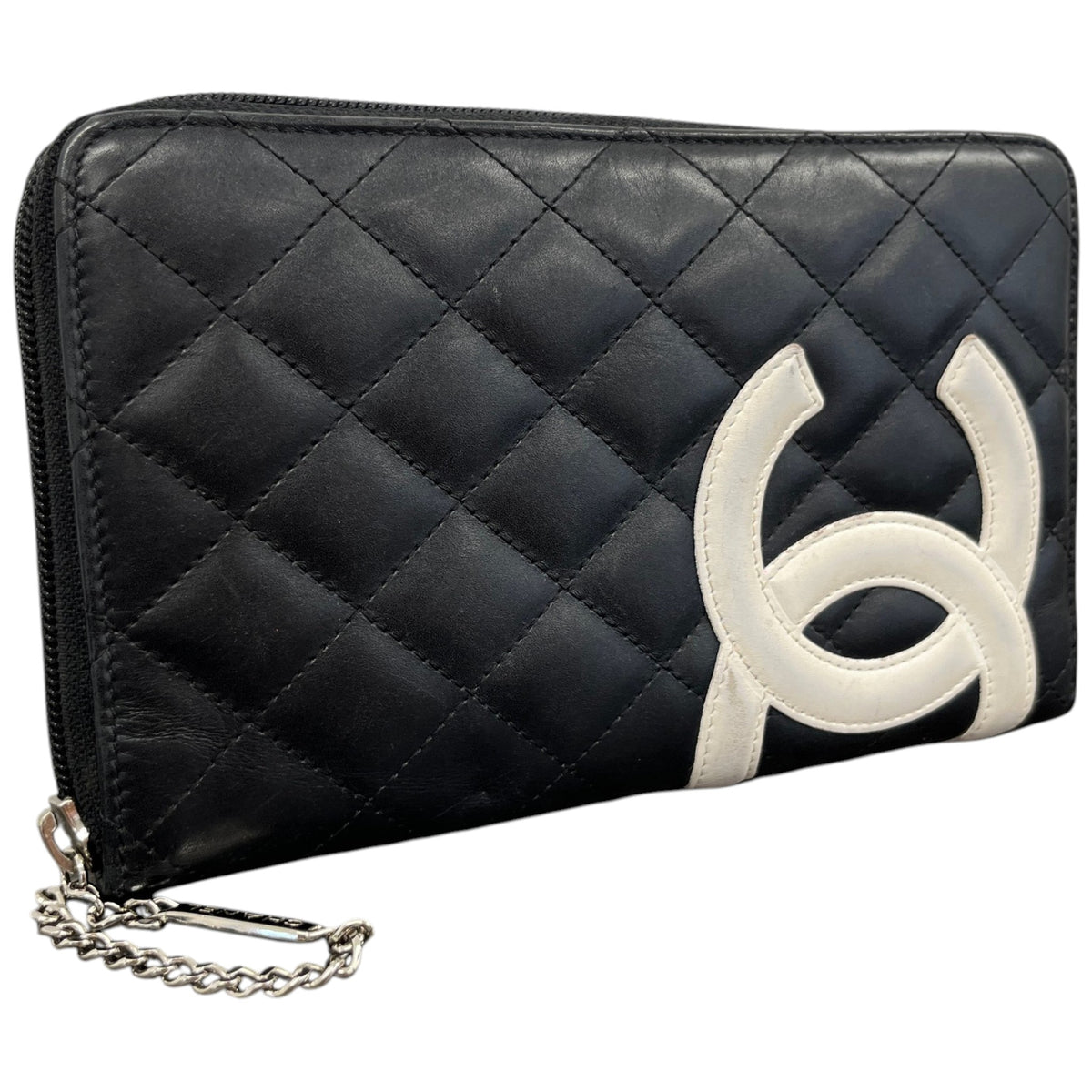 Women's Quilted Cambon CC Logo Purse Black - Photo 3