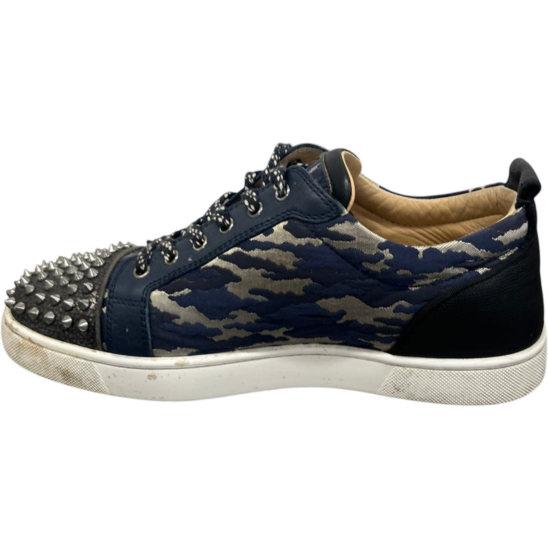 Men's Junior Spikes Camo Low Trainers Navy Size UK 10.5 / EU 44.5