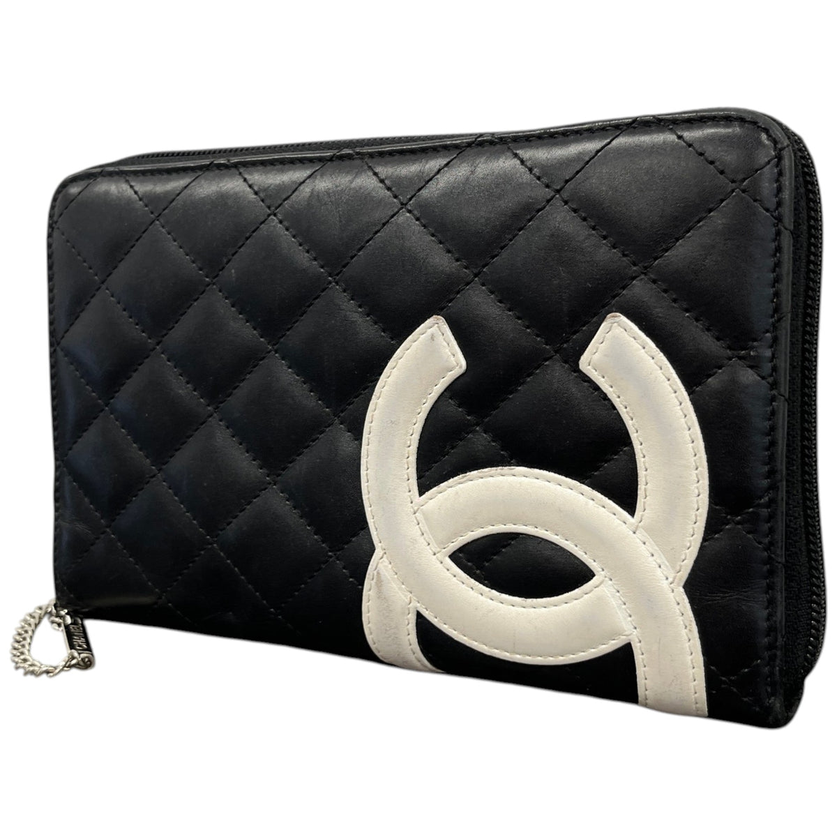 Women's Quilted Cambon CC Logo Purse Black - Photo 4