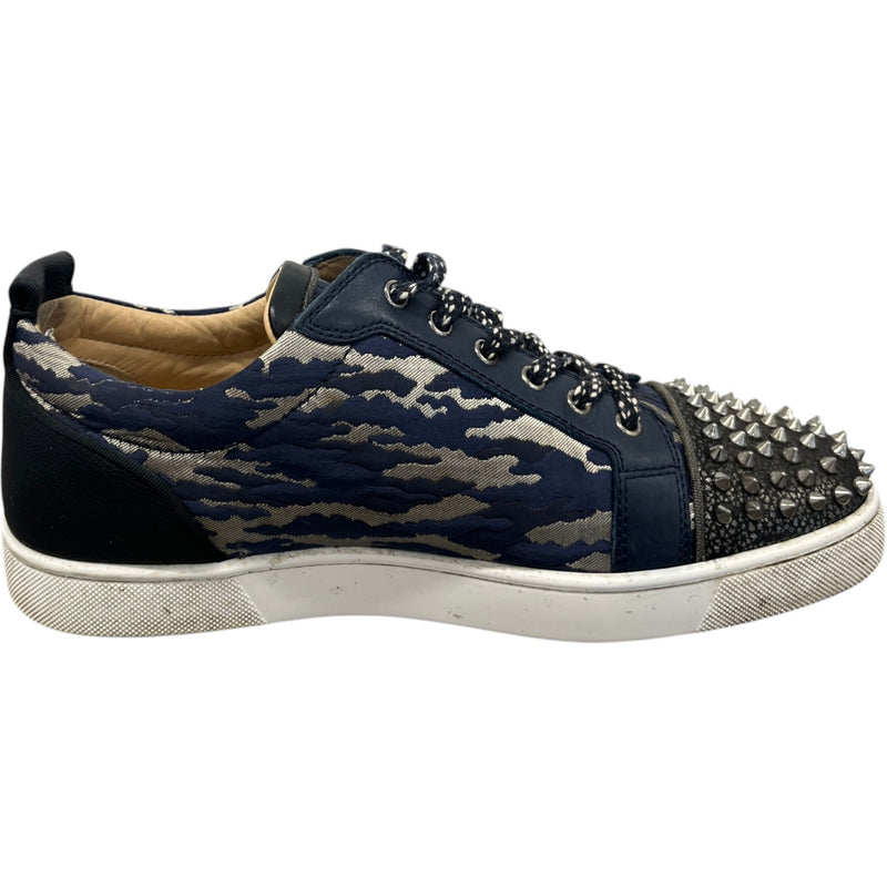 Men's Junior Spikes Camo Low Trainers Navy Size UK 10.5 / EU 44.5