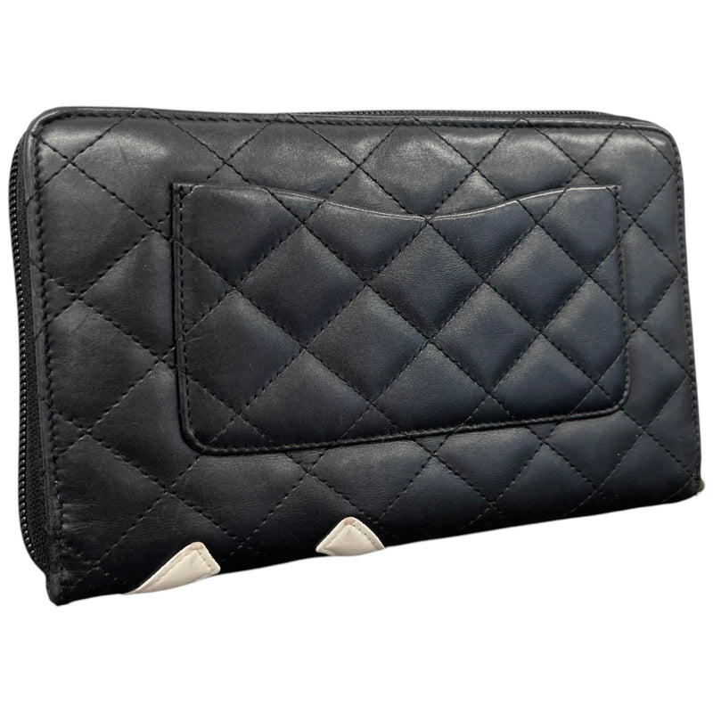 Women's Quilted Cambon CC Logo Purse Black