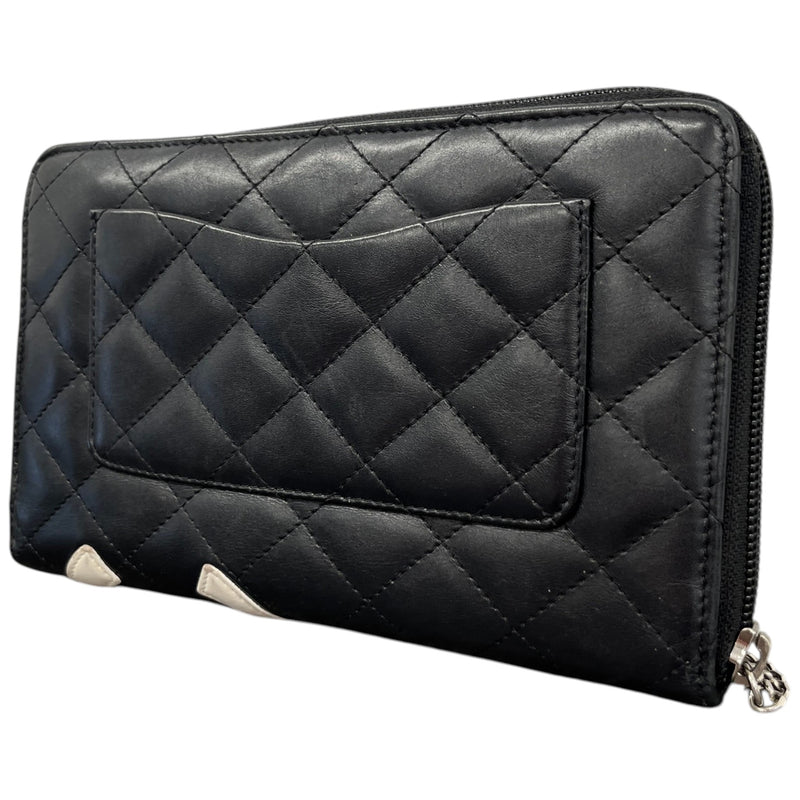 Women's Quilted Cambon CC Logo Purse Black