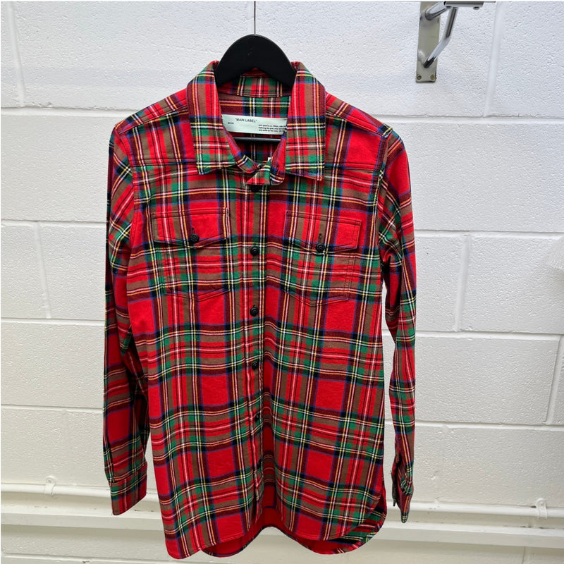 Men's Arrow Logo OverShirt Red Size XS