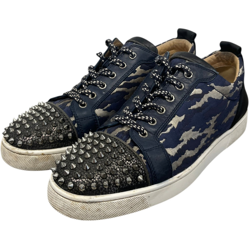 Men's Junior Spikes Camo Low Trainers Navy Size UK 10.5 / EU 44.5