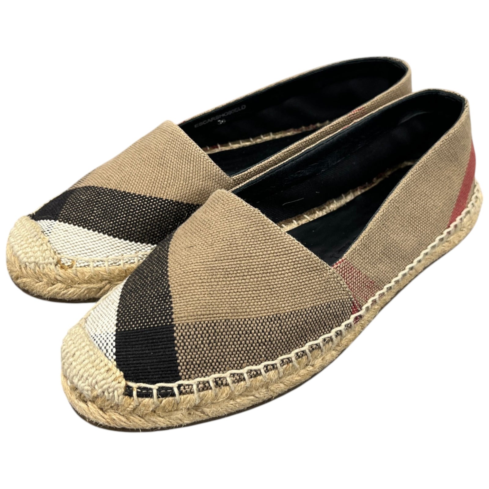 Burberry Women's House Check Hodgeson Espadrilles Beige Size 3 - Photo 9