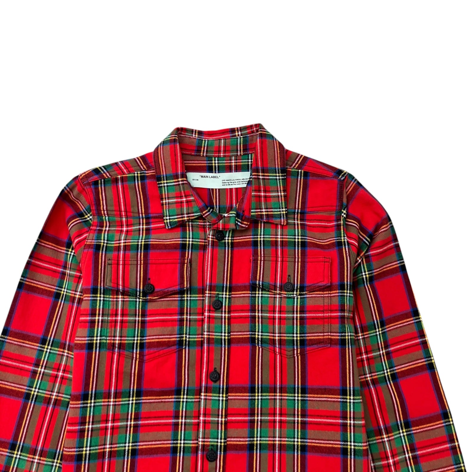 Men's Arrow Logo OverShirt Red Size XS - Photo 5