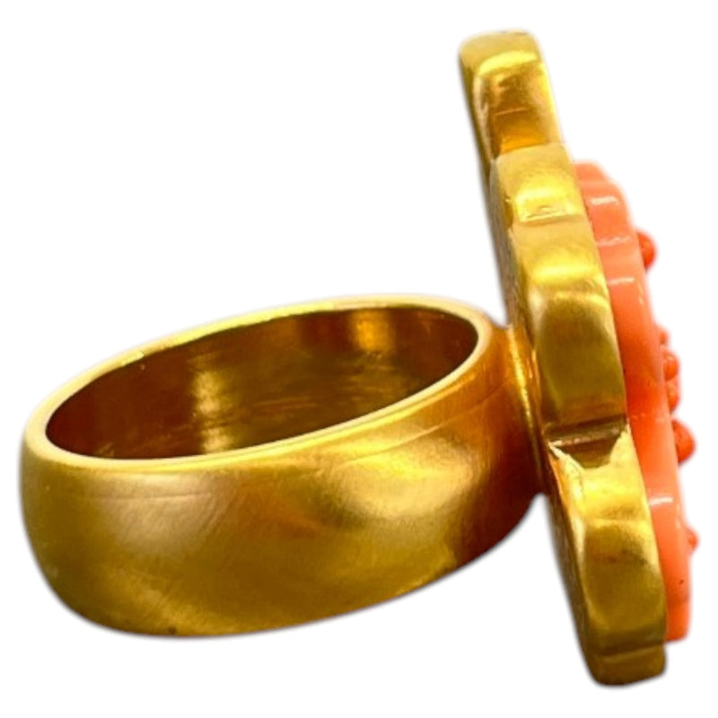 Women's CC Four Leaf Clover Ring Gold Size L