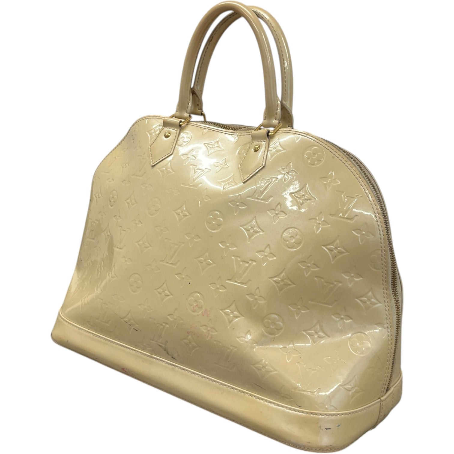 Women's Monogram Vernis Alma Gm Bag Cream - Photo 6