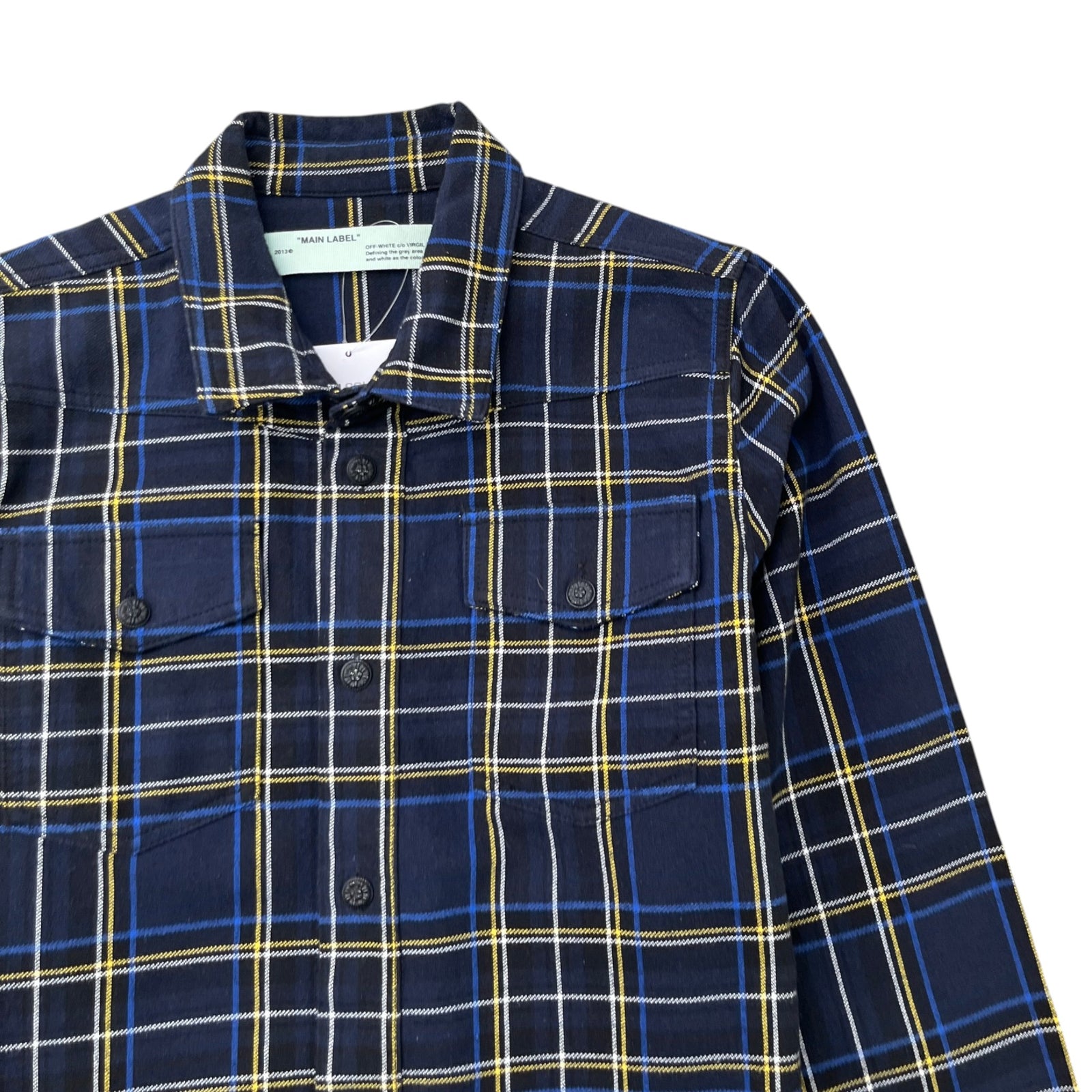 Men's Arrow Logo OverShirt Navy Size XS - Photo 5