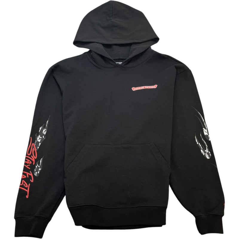 Men's Matty Boy Stay Fast Print Hoodie Black Size L