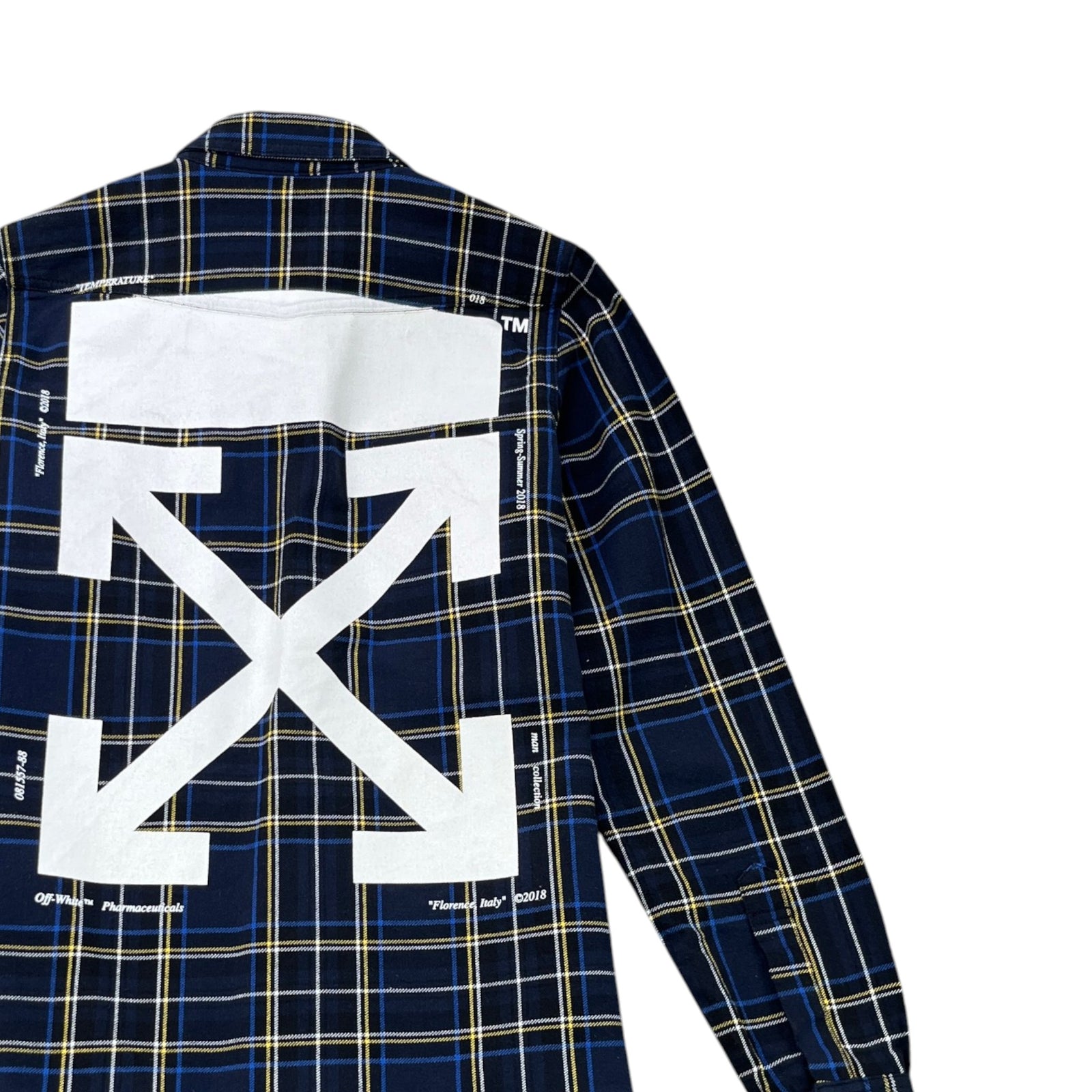 Men's Arrow Logo OverShirt Navy Size XS - Photo 4