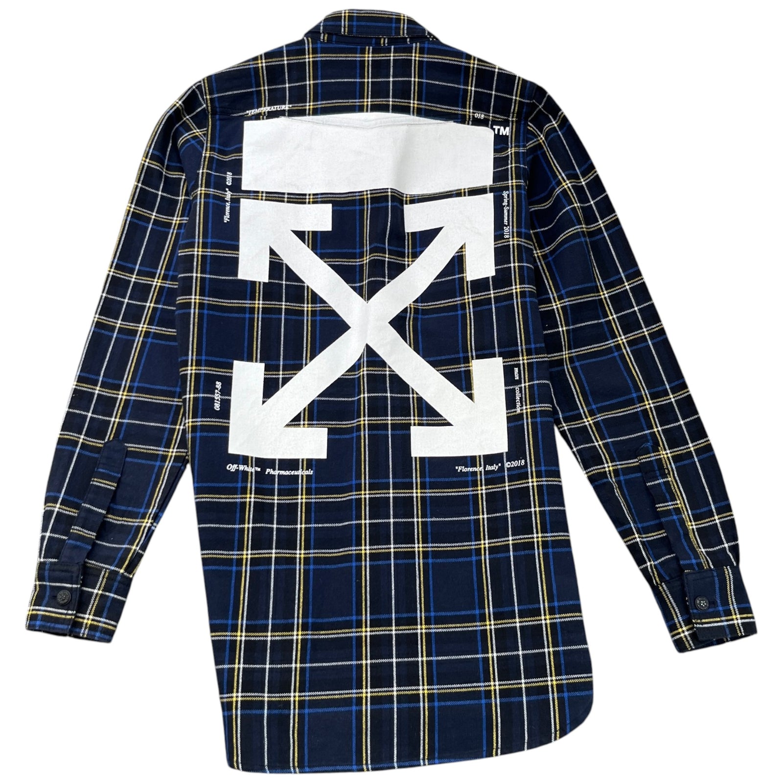 Men's Arrow Logo OverShirt Navy Size XS - Photo 2