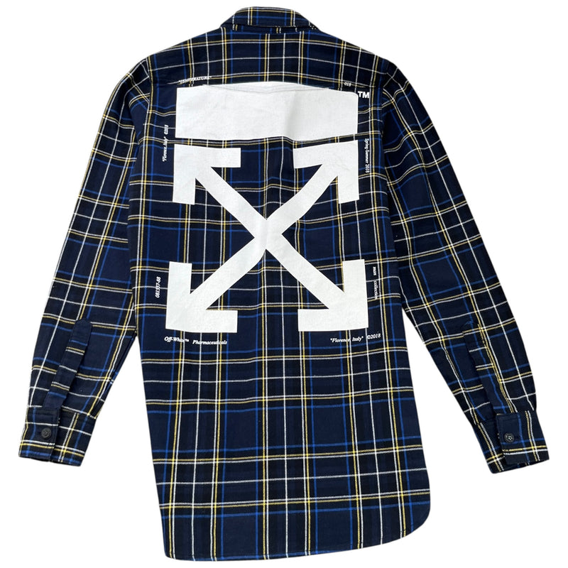 Men's Arrow Logo OverShirt Navy Size XS