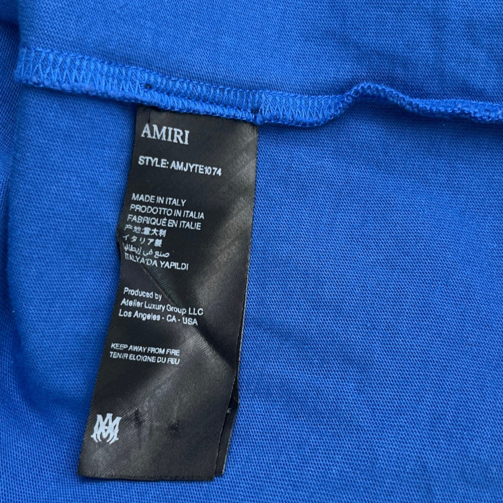 Men's Logo Print T-Shirt Blue Size XL - Photo 6