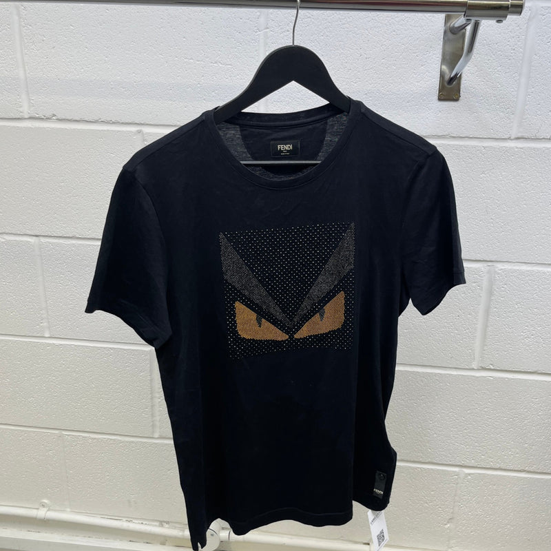 Men's Monster Eyes Crystal T-Shirt Black Size M