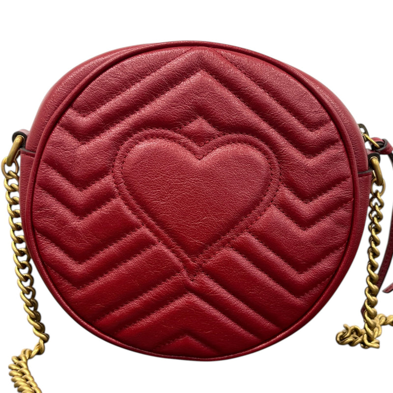 Women's Gg Marmont Mini Round Bag Red