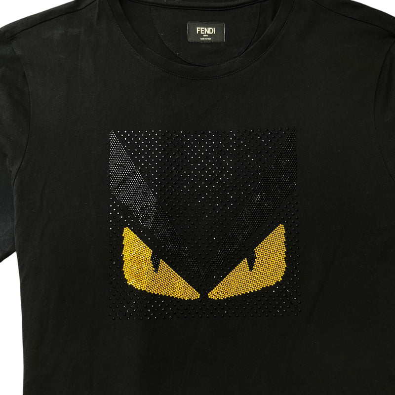 Men's Monster Eyes Crystal T-Shirt Black Size M