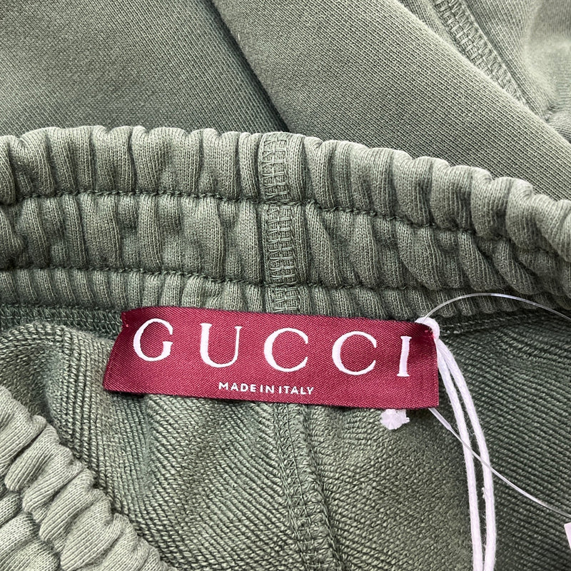 Men's Embroidered Logo Joggers Green Size M