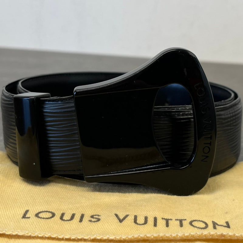 Women's Epi Leather Belt Black Size 75CM / UK 6