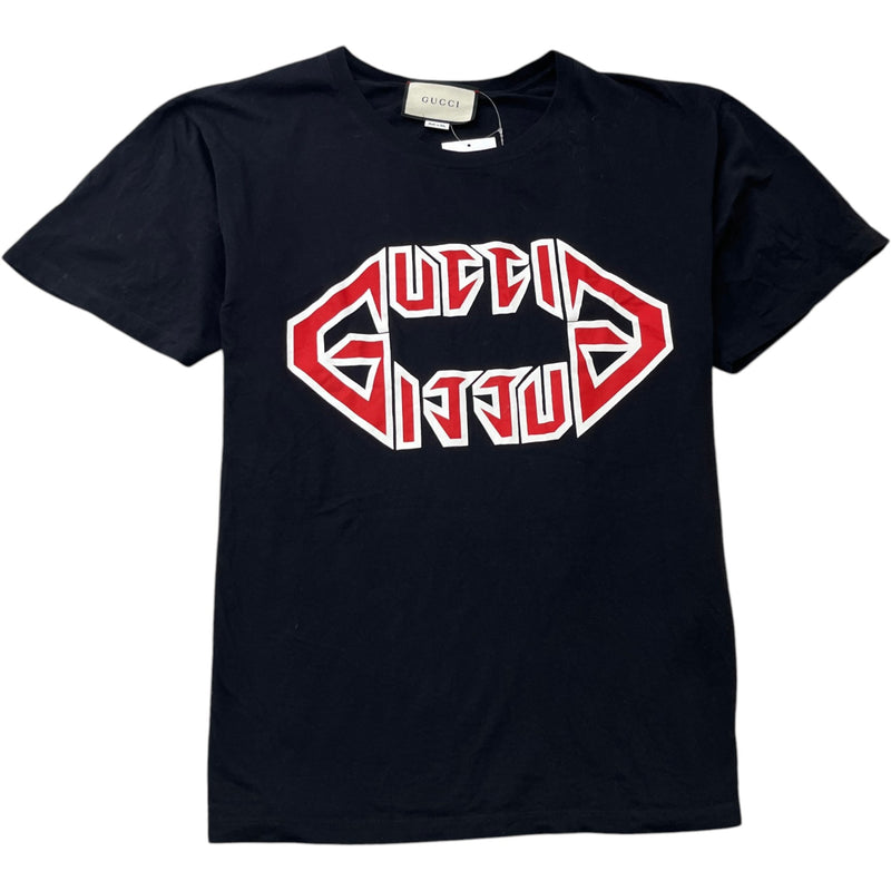 Men's Logo Print T-Shirt Black Size XL