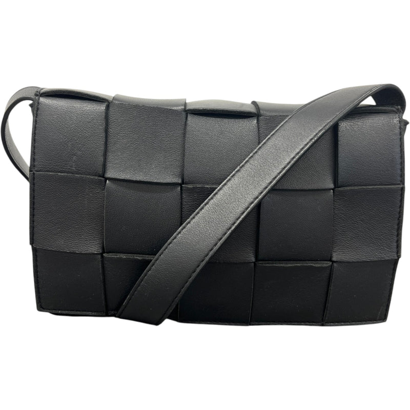 Men's Intrecciato Woven Cassette Bag Black