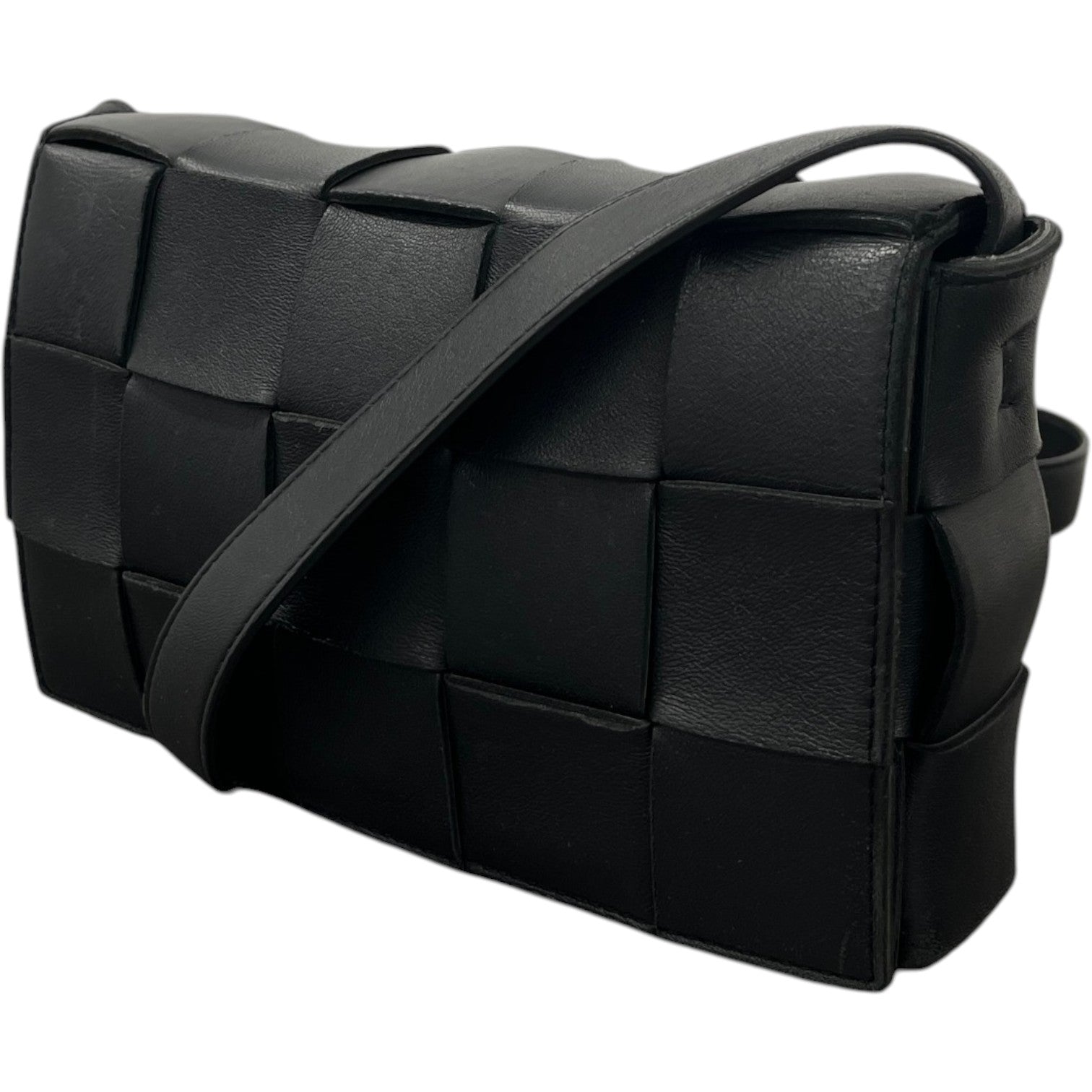 Men's Intrecciato Woven Cassette Bag Black - Photo 3
