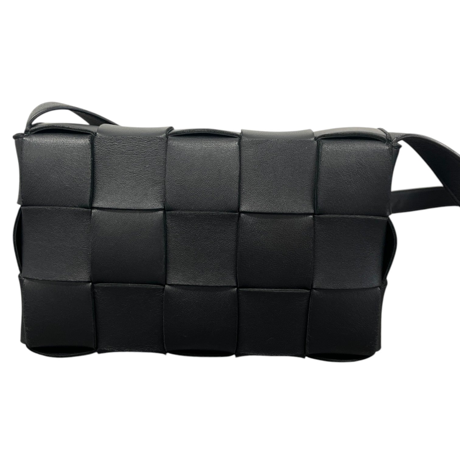 Men's Intrecciato Woven Cassette Bag Black - Photo 5
