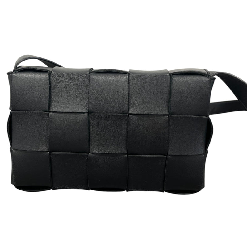 Men's Intrecciato Woven Cassette Bag Black