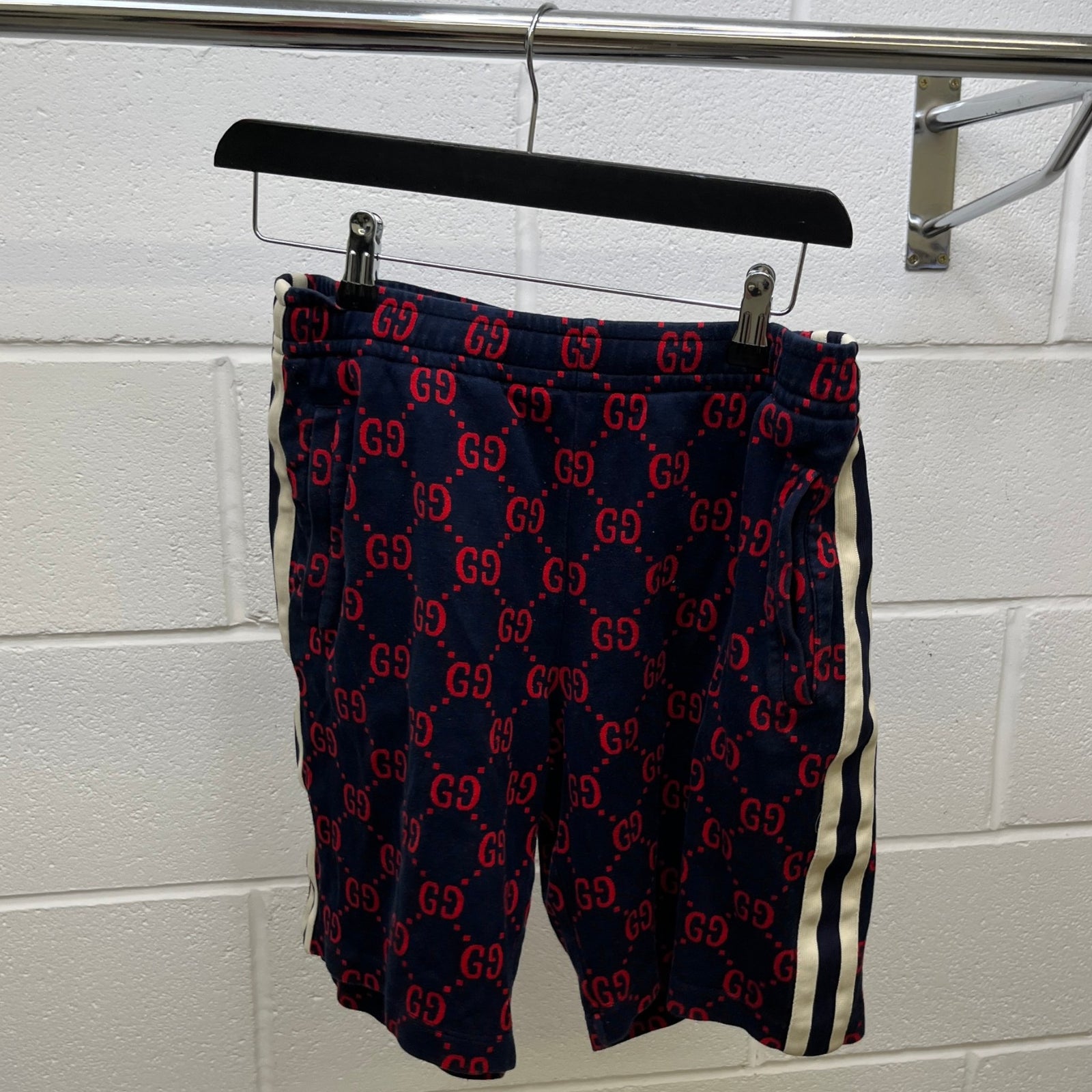 Men's Gg Supreme Shorts Navy Size S - Photo 8