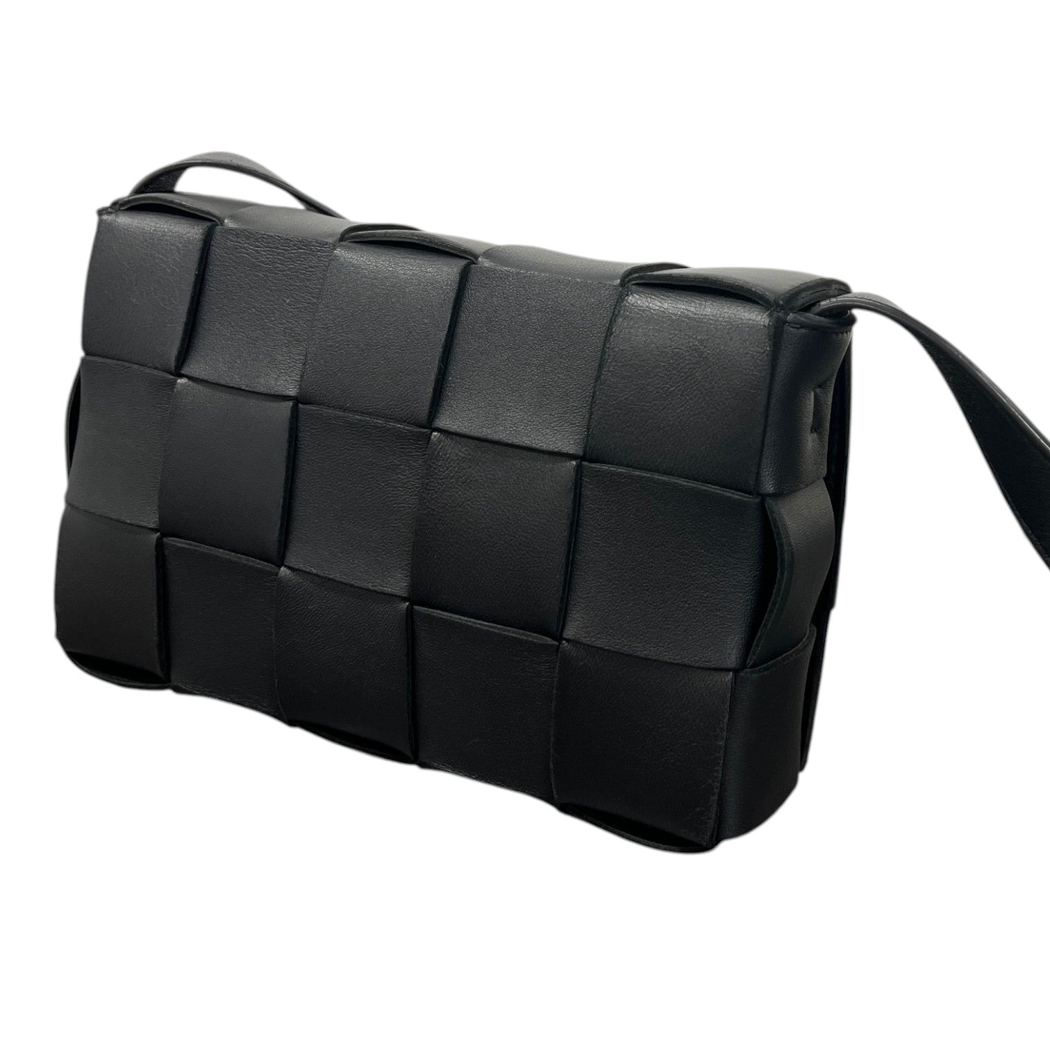 Men's Intrecciato Woven Cassette Bag Black - Photo 6